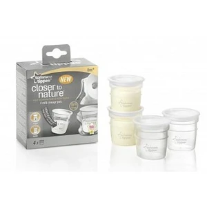 Tommee Tippee 423010TT - Nádobky na skladování mat. mléka C2N, 4ks 0+m