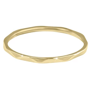 Troli Minimalistický pozlacený prsten s jemným designem Gold 49 mm