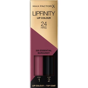 Max Factor Lipfinity Lip Colour dlouhotrvající rtěnka s balzámem odstín 330 Essential Burgundy
