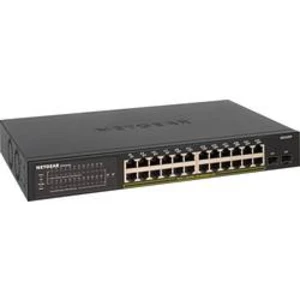 NETGEAR S350 Series 24-Port Gb PoE+ Ethernet Smart Managed Pro Switch, 2 SFP Ports, GS324TP