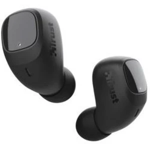 Bluetooth, true Wireless štupľové slúchadlá Trust Nika Compact 23555, čierna