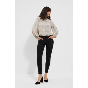 Push up jeans with rhinestones