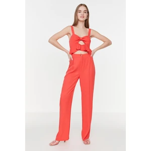 Trendyol Red Wide Leg Trousers