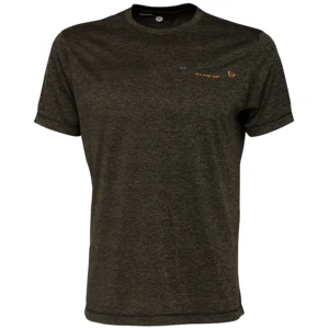 Savage gear triko fighter stretch t shirt burnt olive melange - xxl