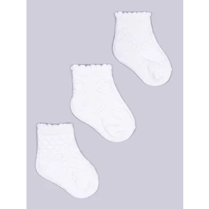Yoclub Kids's Girls' Jacquard Socks 3-pack SKL-0001G-0100