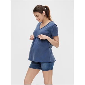 Modré těhotenské tričko Mama.licious Vika - Dámské