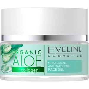 Eveline Cosmetics Organic Aloe+Collagen zmatňující pleťový gel 50 ml