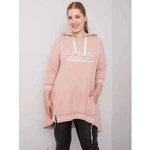 Dust pink women's sweatshirt larger size with pocket