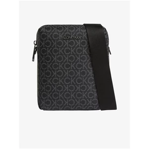 Černá pánská vzorovaná malá crossbody taška Calvin Klein - Pánské