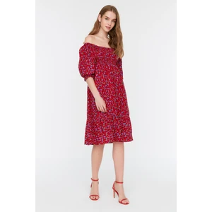 Trendyol Indigo Floral Midi Dress