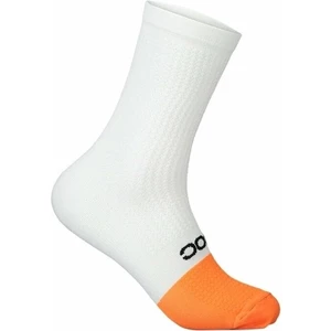 POC Flair Sock Mid Hydrogen White/Zink Orange L