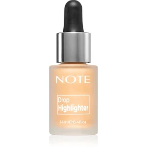 Note Cosmetique Drop Highliter tekutý rozjasňovač s kvapkadlom 02 Charming Desert 14 ml