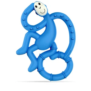 Matchstick Monkey Mini Monkey Teether hryzadielko s antimikrobiálnou prísadou Blue 1 ks