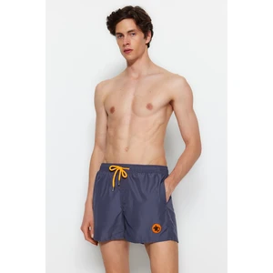 Trendyol Anthracite Men's Short Length Swimwear Marine Shorts