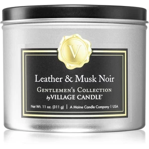 Village Candle Gentlemen's Collection Leather & Musk Noir vonná svíčka I. 311 g