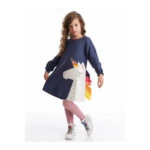 Abito da ragazza Denokids CFF-19K1-039/Navy Blue,White