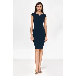 Nife Woman's Dress S225 Navy Blue