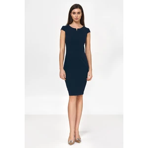 Nife Woman's Dress S225 Navy Blue