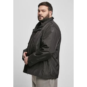 Nylon crepe jacket with double pocket black
