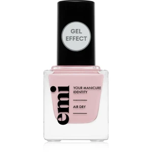 emi E.MiLac Gel Effect Ultra Strong lak na nehty s gelovým efektem bez použití UV/LED lampy odstín Misty Pink #002 9 ml