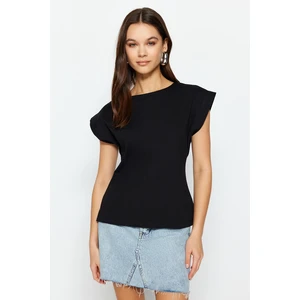 Trendyol Limited Edition Black 100% Cotton Basic Knitted T-Shirt