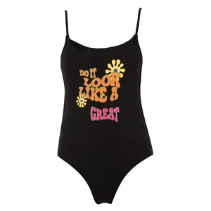 DEFACTO Regular Fit Slogan Swimsuit