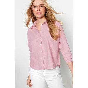 Trendyol Pink Basic Woven Shirt