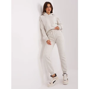 Light grey basic tracksuit with sweatshirt