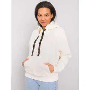 RUE PARIS Ecru hoodie with pocket