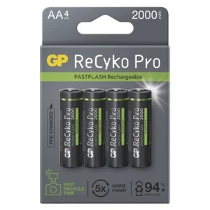 Nabíjecí baterie, nabíječky nabíjecí baterie gp b2420 recyko pro photo flash, aa, 4ks