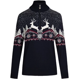Dale of Norway Dale Christmas Womens Sweater Navy/Off White/Redrose S