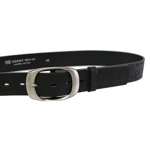 Penny Belts Dámský kožený opasek EXKLUZIV 72NKS-V2-60 Černý 115 cm