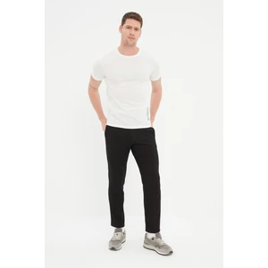 Trendyol Black Men Regular Fit Pleated Ironing Track Trousers