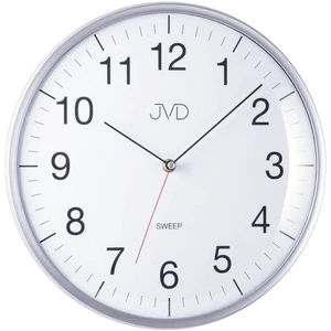 JVD Nástěnné hodiny s tichým chodem HA16 Nástěnné hodiny - stříbrné HA16.2