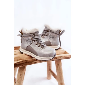 Children's insulated zippered boots Big Star KK374178 Silver