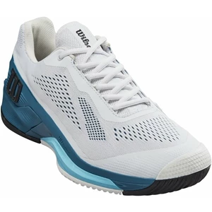 Wilson Rush Pro 4.0 Mens Tennis Shoe White/Blue Coral/Blue Alton 46