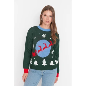 Trendyol Sweater - Green - Regular fit