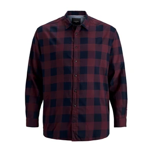 Jack&Jones PLUS Pánská košile JJEGINGHAM Loose Fit 12183107 Port Royale 4XL