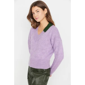 Trendyol Sweater - Purple - Regular fit