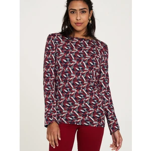 Blue-Red Patterned T-Shirt Tranquillo - Women