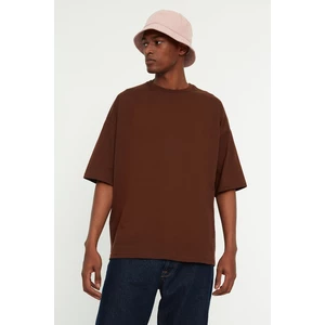 Trendyol Brown Men's Oversize T-Shirt