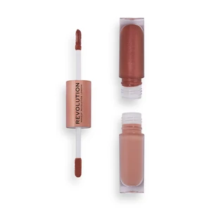 Makeup Revolution Double Up tekuté očné tiene 2 v 1 odtieň Infatuated Rose Gold 2x2,2 ml