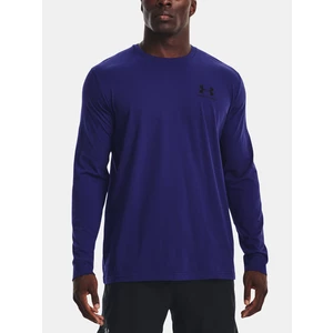 Tričko s dlhým rukávom Under Armour 1329585-036, pánske, fialová farba, s potlačou