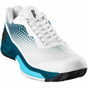 Wilson Rush Pro 4.0 Clay Mens Tennis Shoe White/Blue Coral/Blue Atoll 44 2/3 Herren Tennisschuhe