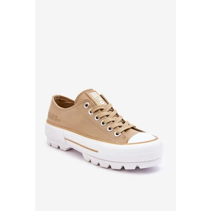 Fabric Sneakers on the Big Star platform LL274154 Beige