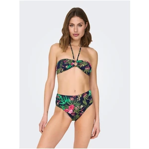 Green-blue women's floral swimwear bottoms ONLY Juliette - Women