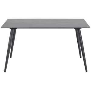 Czarny stół z ceramicznym blatem Actona Wicklow, 80x140 cm