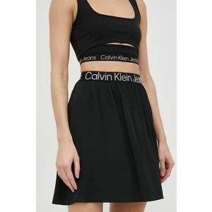 Black Ladies Mini Skirt Calvin Klein Jeans - Ladies