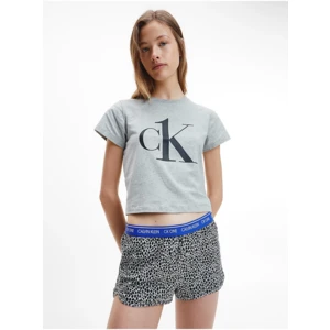 Light Grey Women Patterned Pyjamas Calvin Klein Underwear - Women