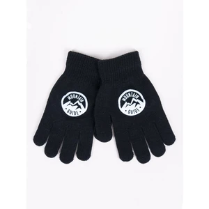 Yoclub Kids's Boys' Five-Finger Gloves RED-0012C-AA5A-017